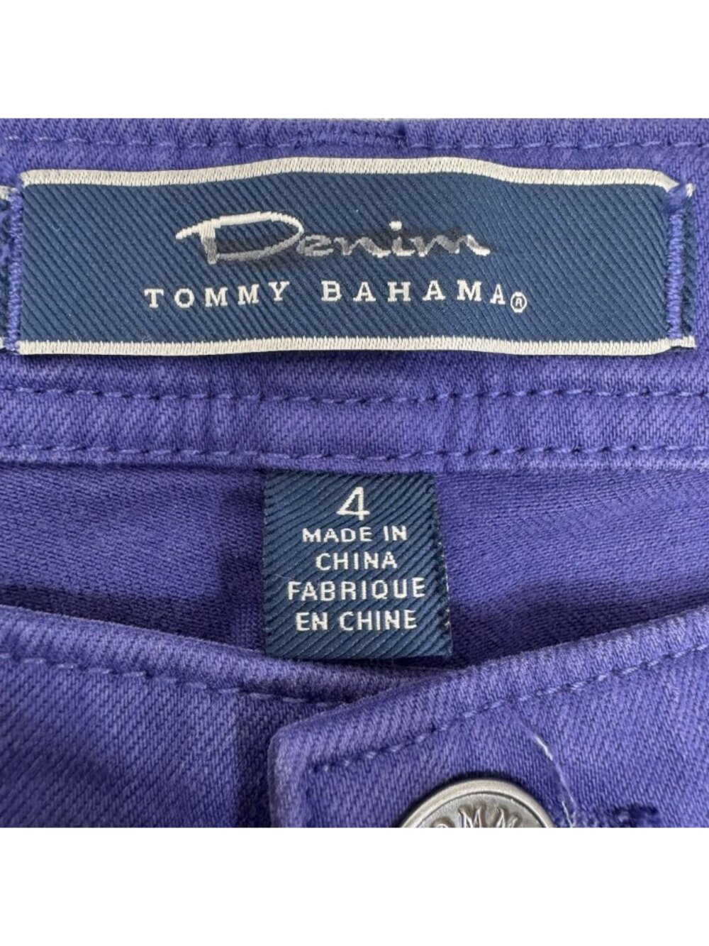 Denim Tommy Bahama Jeans 4 Gramercy Twill Ankle Blue Ribbon Purple MSRP $129 - Picture 4 of 10